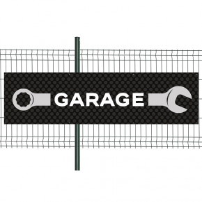 Banderole Prête à imprimer "Garage Auto" (fixation oeillets) 80x300 cm - Modèle 1 MACAP