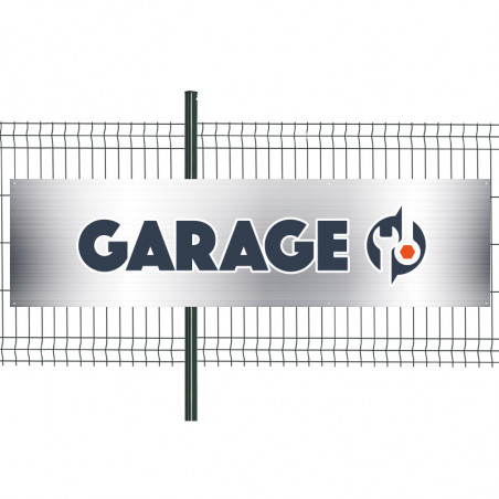 Banderole Prête à imprimer "Garage Auto" (fixation oeillets) 80x300 cm - Modèle 2 MACAP