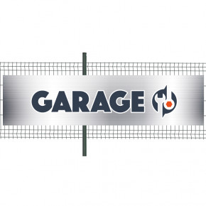 Banderole Prête à imprimer "Garage Auto" (fixation oeillets) 100x400 cm - Modèle 2 MACAP