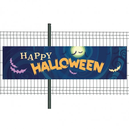 Banderole Prête à imprimer "Halloween" (fixation oeillets) 80x300 cm - Modèle 1 MACAP
