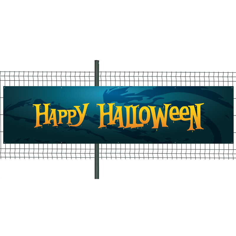 Banderole Prête à imprimer "Halloween" (fixation oeillets) 100x400 cm - Modèle 2 MACAP