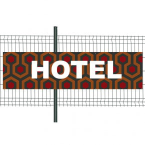 Banderole Prête à imprimer "Hôtel" (fixation oeillets) 80x300 cm - Modèle 1 MACAP