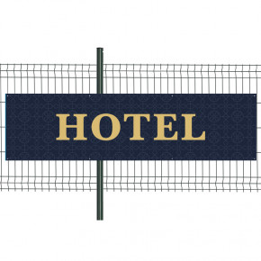 Banderole Prête à imprimer "Hôtel" (fixation oeillets) 80x300 cm - Modèle 2 MACAP