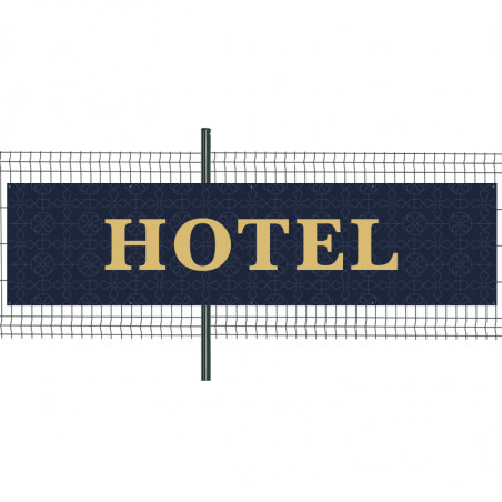 Banderole Prête à imprimer "Hôtel" (fixation oeillets) 100x400 cm - Modèle 2 MACAP