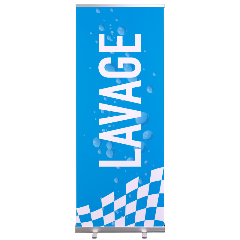 Roll-up Prêt à imprimer "Lavage" (avec housse de transport) 80x200 cm - Modèle 1 MACAP