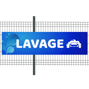 Banderole Prête à imprimer "Lavage" (fixation oeillets) 80x300 cm - Modèle 2 MACAP
