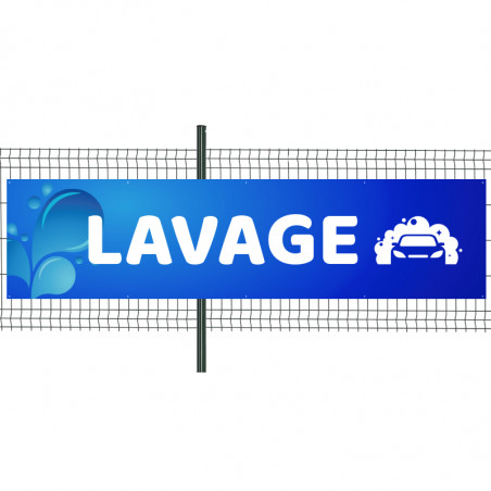 Banderole Prête à imprimer "Lavage" (fixation oeillets) 100x400 cm - Modèle 2 MACAP