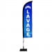 Beach flag Oriflamme classique 2,8 m|Visuel "Lavage"- Modèle 2