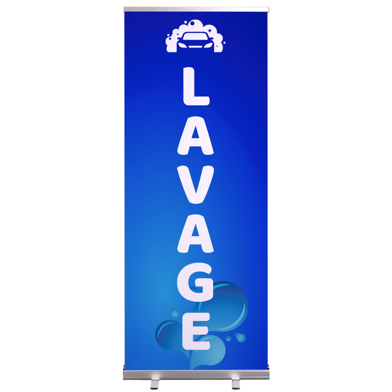 Roll-up Prêt à imprimer "Lavage" (avec housse de transport) 80x200 cm - Modèle 2 MACAP