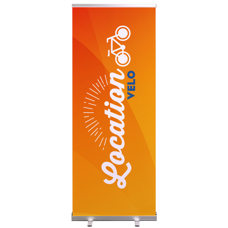 Roll-up Prêt à imprimer "Location Vélo" (avec housse de transport) 80x200 cm - Modèle 1 MACAP