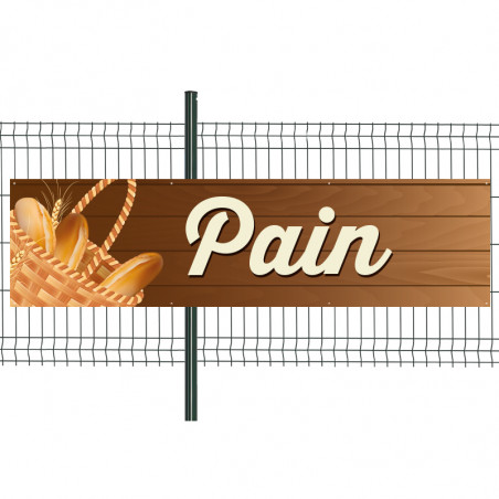 Banderole Prête à imprimer "Pain" (fixation oeillets) 80x300 cm - Modèle 1 MACAP
