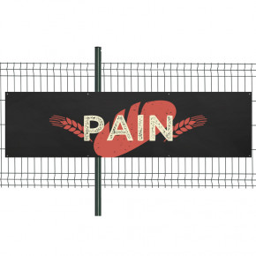 Banderole Prête à imprimer "Pain" (fixation oeillets) 80x300 cm - Modèle 2 MACAP