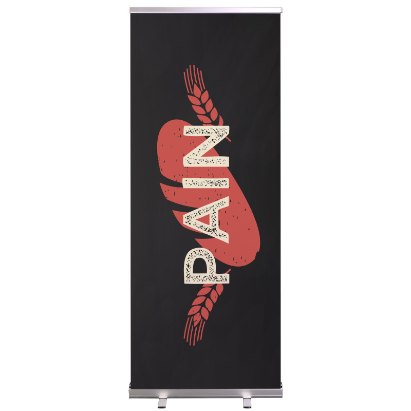 Roll-up Prêt à imprimer "Pain" (avec housse de transport) 80x200 cm - Modèle 2 MACAP