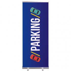 Roll-up Prêt à imprimer "Parking" (avec housse de transport) 80x200 cm - Modèle 1 MACAP