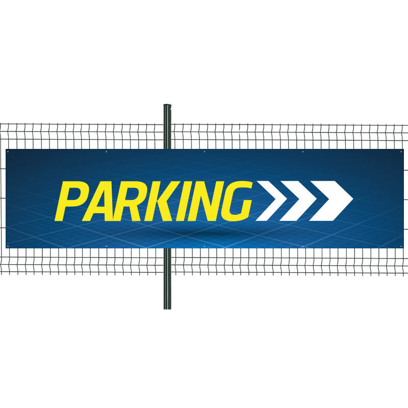 Banderole Prête à imprimer "Parking" (fixation oeillets) 100x400 cm - Modèle 2 MACAP