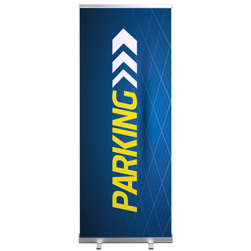 Roll-up Prêt à imprimer "Parking" (avec housse de transport) 80x200 cm - Modèle 2 MACAP