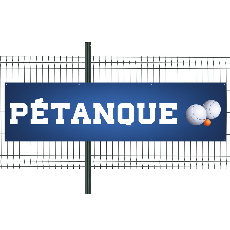 Banderole Prête à imprimer "Pétanque" (fixation oeillets) 80x300 cm - Modèle 1 MACAP