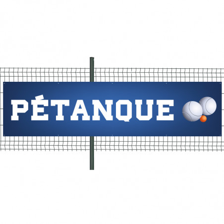 Banderole Prête à imprimer "Pétanque" (fixation oeillets) 100x400 cm - Modèle 1 MACAP