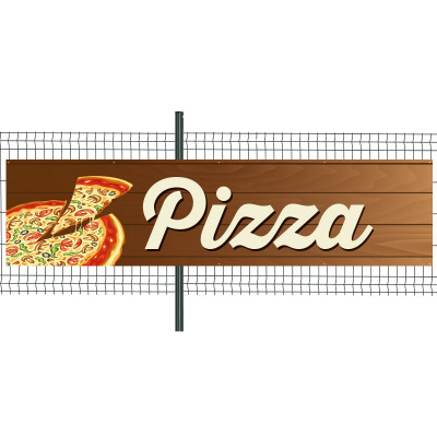 Banderole PVC Oeillets 100x400 cm PLV "Pizza"- Modèle 1