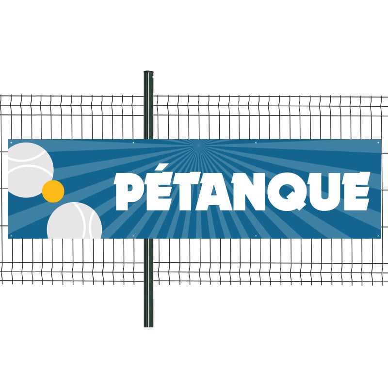 Banderole Prête à imprimer "Pétanque" (fixation oeillets) 80x300 cm - Modèle 2 MACAP