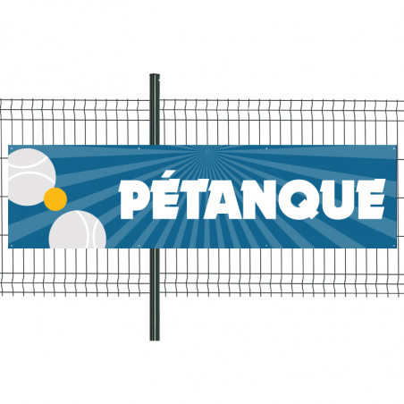 Banderole Prête à imprimer "Pétanque" (fixation oeillets) 80x300 cm - Modèle 2 MACAP