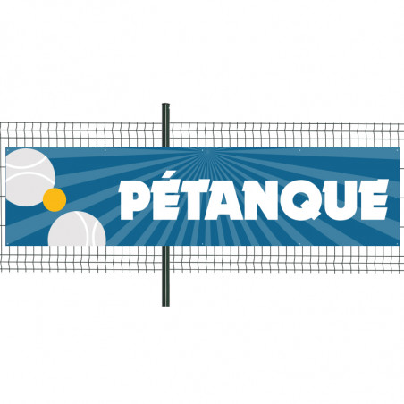 Banderole Prête à imprimer "Pétanque" (fixation oeillets) 100x400 cm - Modèle 2 MACAP