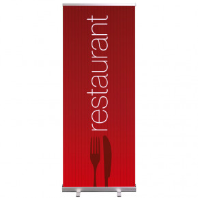 Roll-up Prêt à imprimer "Restaurant" (avec housse de transport) 80x200 cm - Modèle 3 MACAP