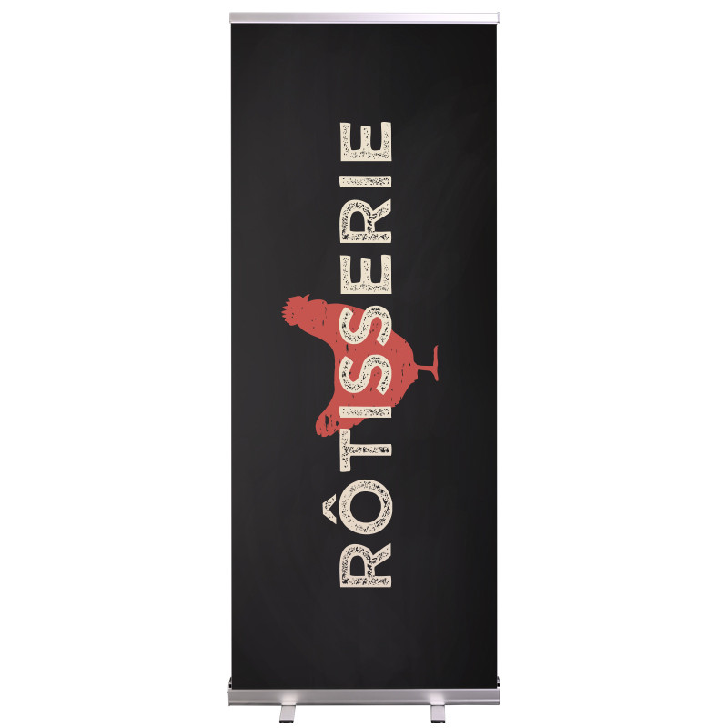 Roll-up Prêt à imprimer "Rôtisserie" (avec housse de transport) 80x200 cm - Modèle 2 MACAP