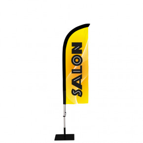 Beach flag Prêt à imprimer "Salon" (kit avec platine carrée) 2,3 m - Modèle 1 MACAP