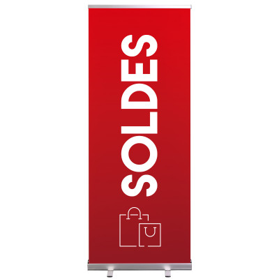 Roll'up 80x200 cm Visuel "Soldes"- Modèle 2