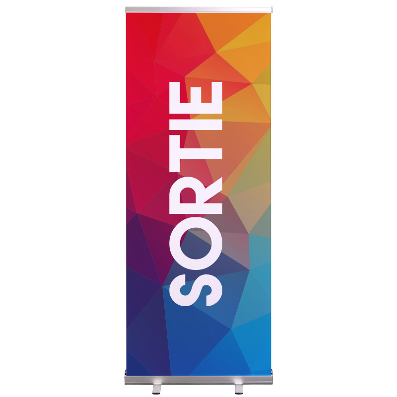 Roll-up Prêt à imprimer "Sortie" (avec housse de transport) 80x200 cm - Modèle 1 MACAP