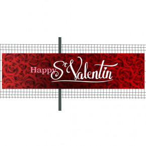 Banderole Prête à imprimer "St Valentin" (fixation oeillets) 100x400 cm - Modèle 2 MACAP
