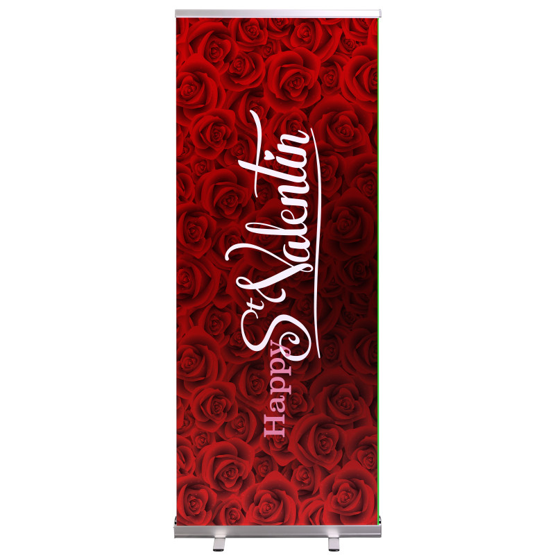 Roll-up Prêt à imprimer "St Valentin" (avec housse de transport) 80x200 cm - Modèle 2 MACAP