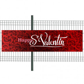 Banderole Prête à imprimer "St Valentin" (fixation oeillets) 80x300 cm - Modèle 2 MACAP