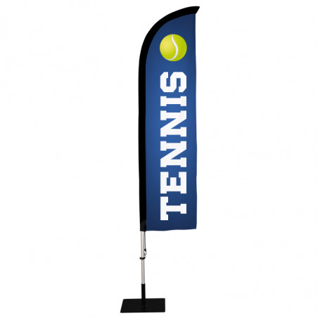 Beach flag Prêt à imprimer "Tennis" (kit avec platine carrée) 2,8 m - Modèle 1 MACAP