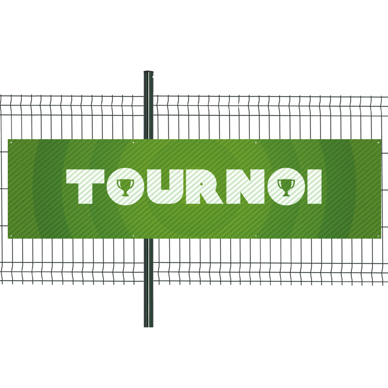 Banderole Prête à imprimer "Tournoi" (fixation oeillets) 80x300 cm - Modèle 1 MACAP
