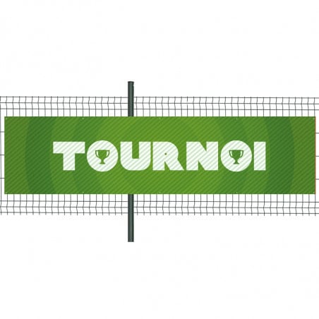 Banderole Prête à imprimer "Tournoi" (fixation oeillets) 100x400 cm - Modèle 1 MACAP