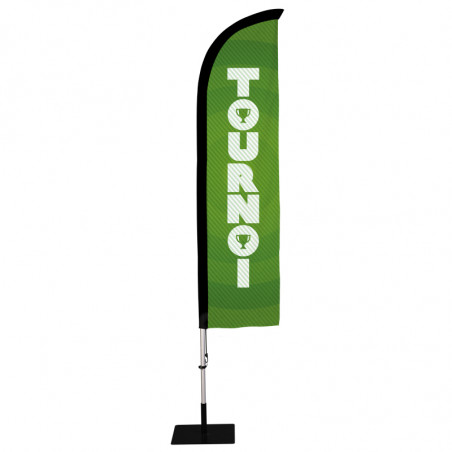 Beach flag Prêt à imprimer "Tournoi" (kit avec platine carrée) 2,8 m - Modèle 1 MACAP