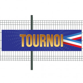 Banderole Prête à imprimer "Tournoi" (fixation oeillets) 80x300 cm - Modèle 2 MACAP