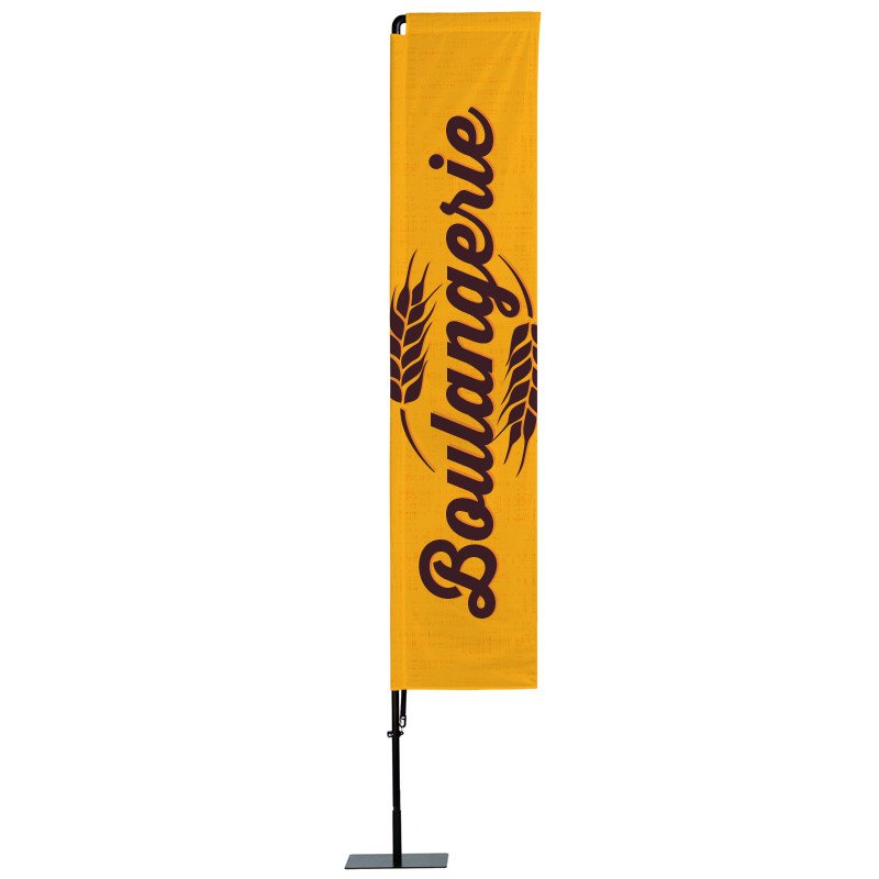 Beach flag Prêt à imprimer "Boulangerie" (kit avec platine carrée) 3,5 m - Modèle 2 MACAP Beach flag Prêt à imprimer "Boulangerie" (kit avec platine carrée) 3,5 m - Modèle 2 MACAP