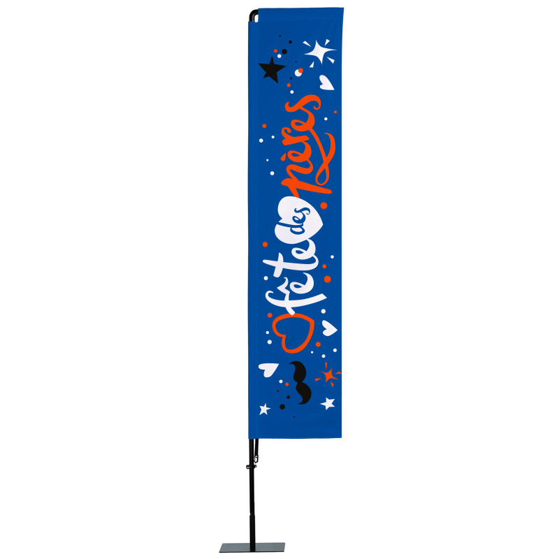 Beach flag Prêt à imprimer "Fête des pères" (kit avec platine carrée) 3,5 m - Modèle 2 MACAP