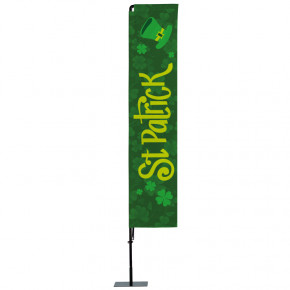 Beach flag Prêt à imprimer "Fête St Patrick" (kit avec platine carrée) 3,5 m - Modèle 2 MACAP