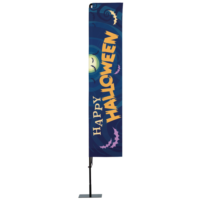 Beach flag Prêt à imprimer "Halloween" (kit avec platine carrée) 3,5 m - Modèle 1 MACAP