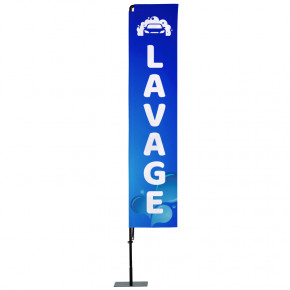 Beach flag Prêt à imprimer "Lavage" (kit avec platine carrée) 3,5 m - Modèle 2 MACAP