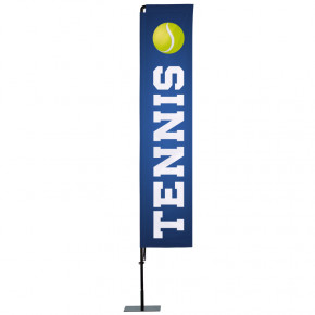Beach flag Prêt à imprimer "Tennis" (kit avec platine carrée) 3,5 m - Modèle 1 MACAP