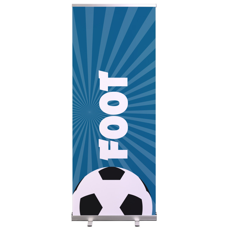 Roll-up Prêt à imprimer "Foot" (avec housse de transport) 80x200 cm - Modèle 2 MACAP