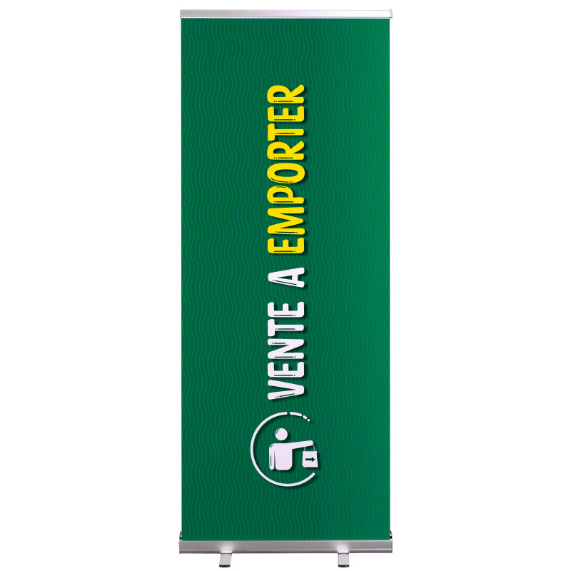 Roll-up Prêt à imprimer "Vente à emporter" (avec housse de transport) 80x200 cm - Modèle 5 MACAP