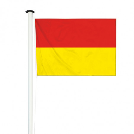 drapeau de baignade bicolore rouge et jaune pour mât (nouvelle réglementation)