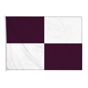 drapeau nautique à damier noir et blanc avec oeillets (application volontaire)