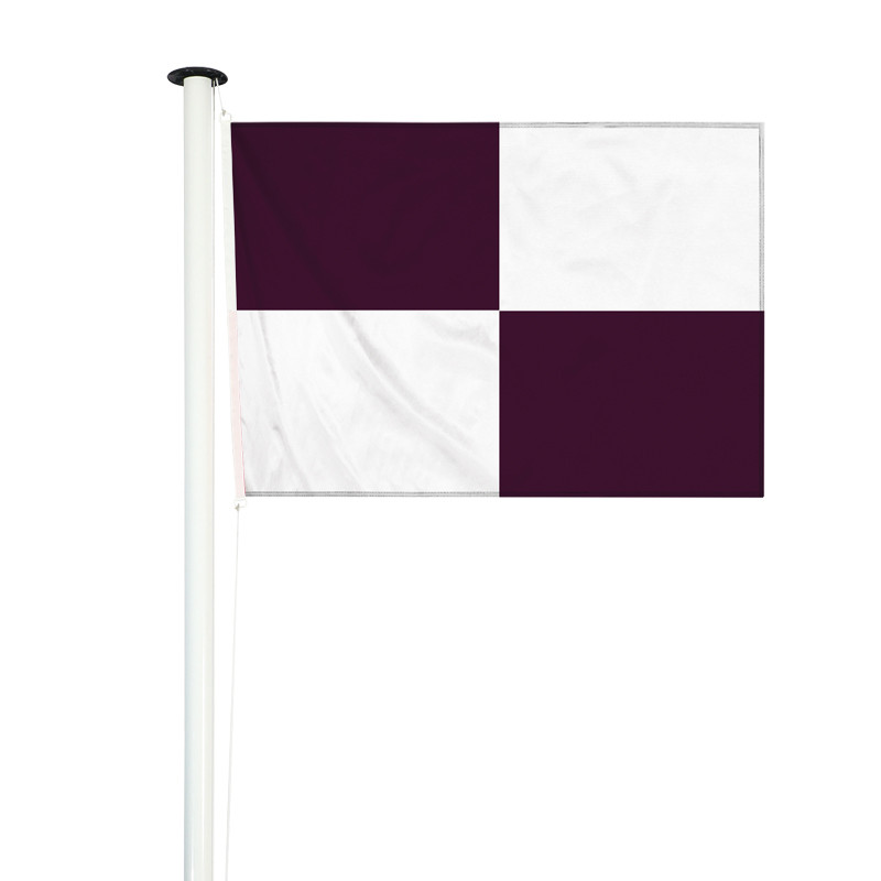 drapeau nautique à damier noir et blanc (application volontaire)